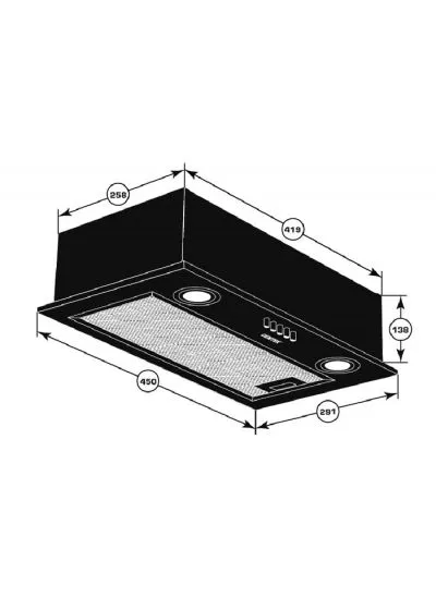 Вытяжка кухонная Centek СТ-1850-50 BL