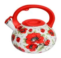 Чайник со свистком эмалированный LARA LR00-28