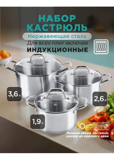 Набор кастрюль Millet М-701