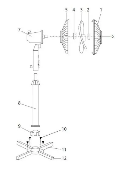 Вентилятор напольный Centek CT-5004Grey