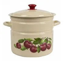 Кастрюля эмалированная КМЗ 41804-222-У2 Вишневый сад