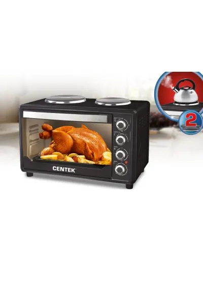 Мини-печь Centek CT-1530-36 PLATE (черн)