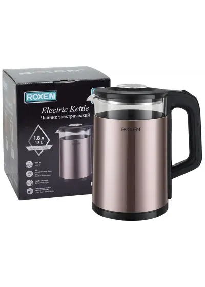 Чайник электрический ROXEN RX-705 Bronze 1800Вт. 1,8л