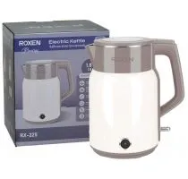 Чайник электрический ROXEN RX-225 Brown 1,8л 2000Вт. Бесшовная колба. Двойной корпус