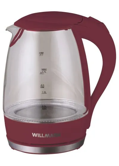 Чайник электрический WILLMARK WEK-1708G Бордовый